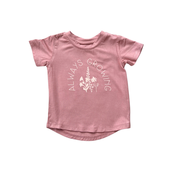 Always Growing Pink Bamboo Tee