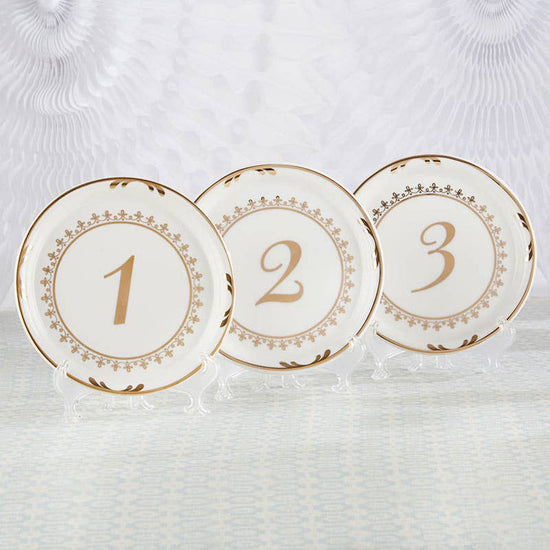 Tea Time Vintage Plate Table Numbers (1-6)