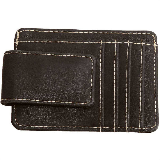 Money Clip With Card Slots And Bill Holder: Brown