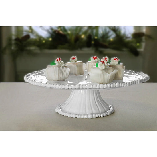 Pedestal Cake Plate VIDA Alegria (White)