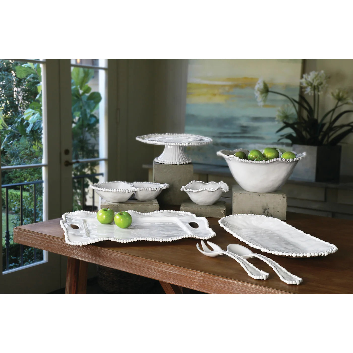 Pedestal Cake Plate VIDA Alegria (White)