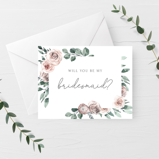 'Will You Be My Bridesmaid?' Card - 5.5" X 4.25" A2 Size
