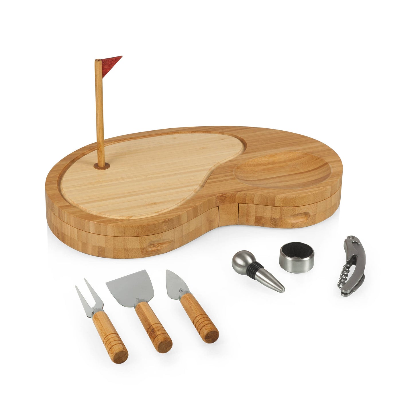 Sand Trap Golf Cheese Cutting Board & Tool Set - Core: Bamboo