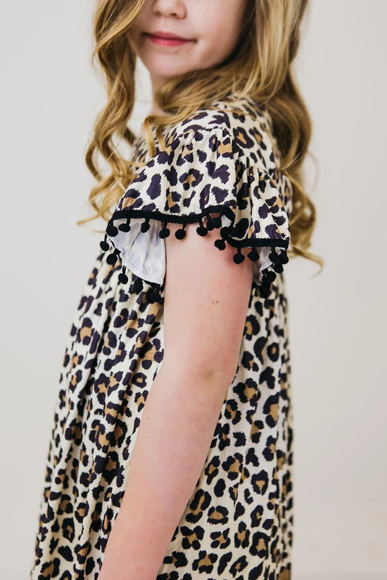 Leopard Pom Pom Dress