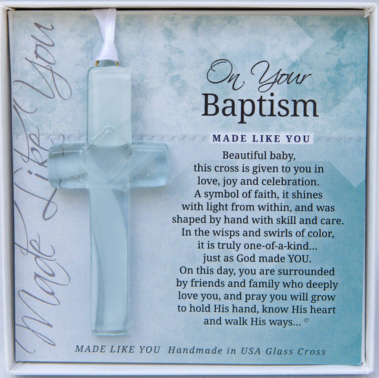 Your Baptism Cross: Handmade Glass
