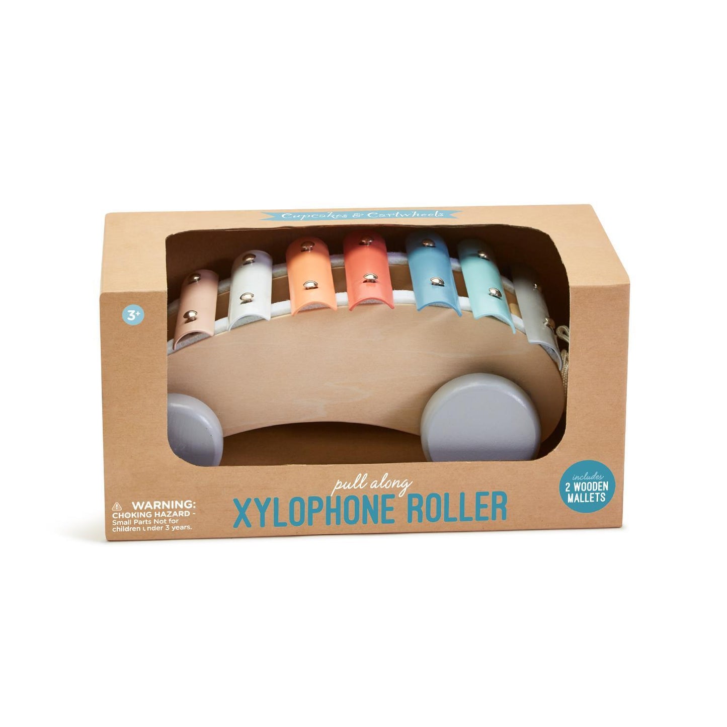Xylophone Roller Pull Along with 2 Mallets in Gift Box