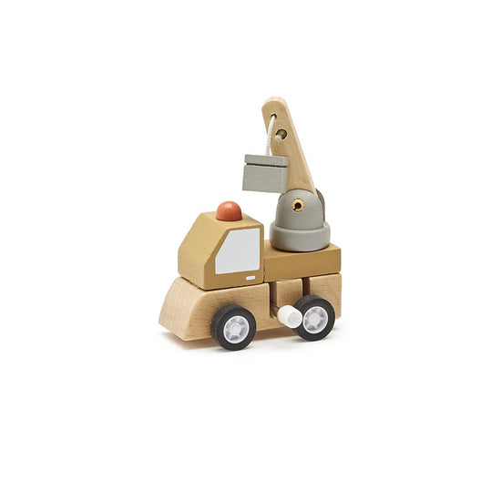 Construction Vehicle Hand-Crafted Wooden Wind Up Toys