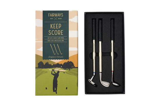 Fairways Golfing Goods Set Of 3 Golf Club Pens