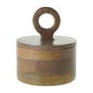 SM Round MANGO WOOD CANISTER 6"X 7.5"