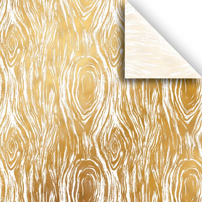 Golden Wood Grain Tissue - Printed
