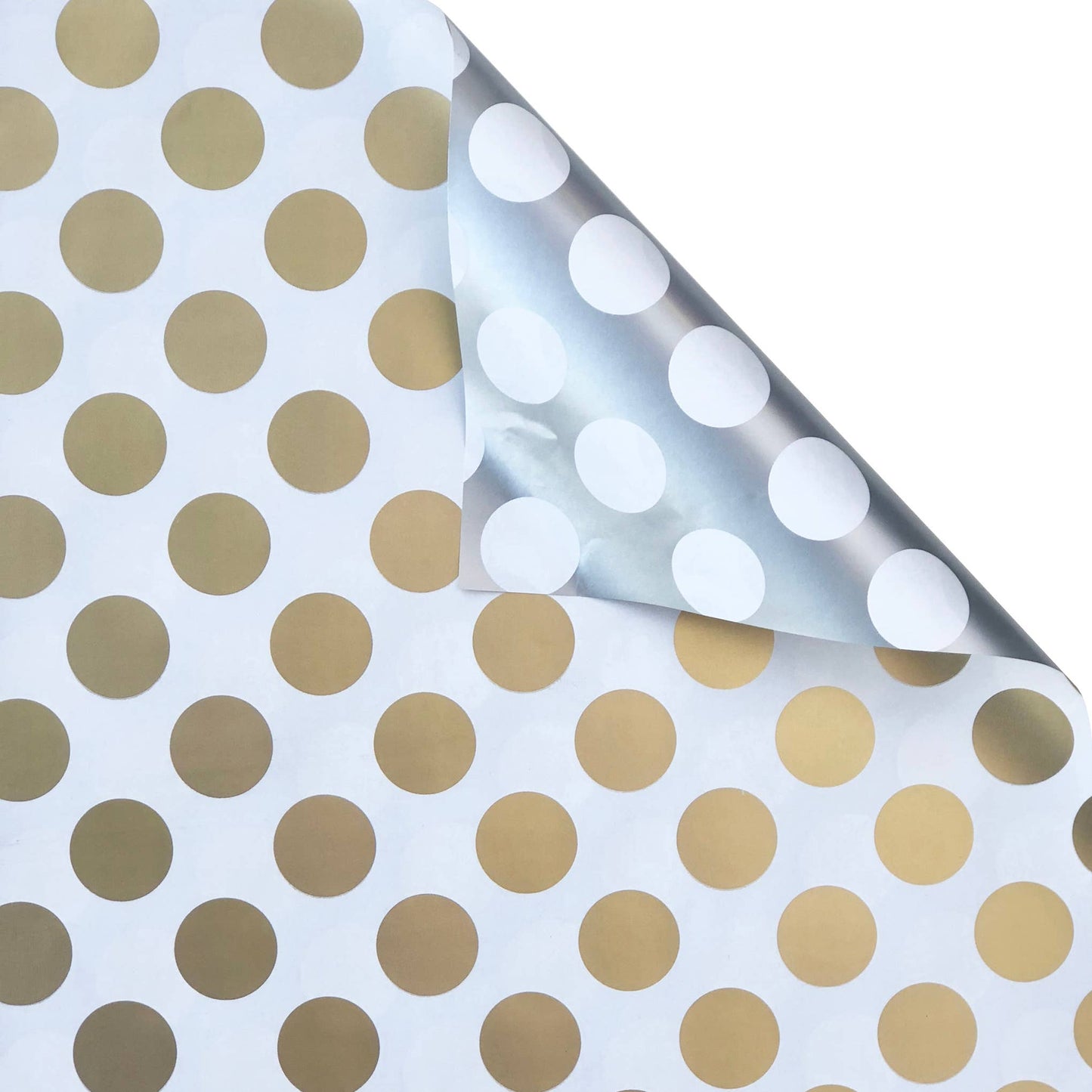 Gold & Silver Dot Gift Wrap - Roll