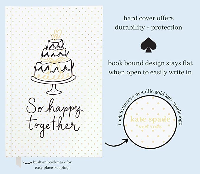 Bridal Journal So Happy Together by Kate Spade 8.25" x 5.25" 200 Lined Pages