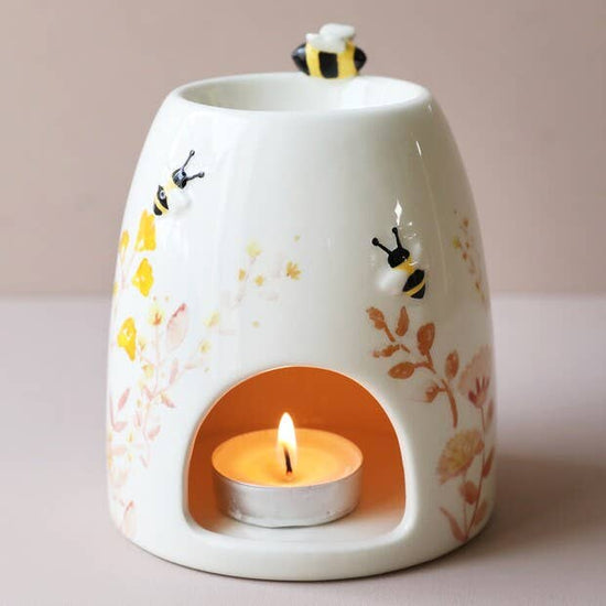 Wax Burner Floral Ceramic