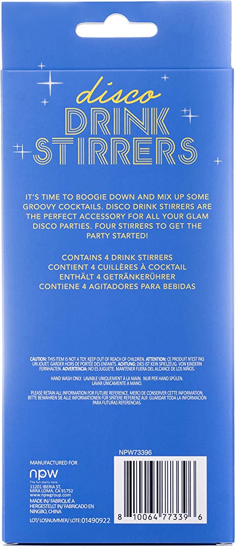 Disco Drink Stirrers, 4 pack