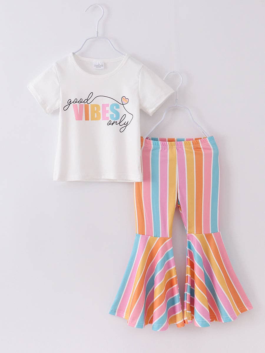 Set/Good Vibes Only Stripe Girl Bell Outfit