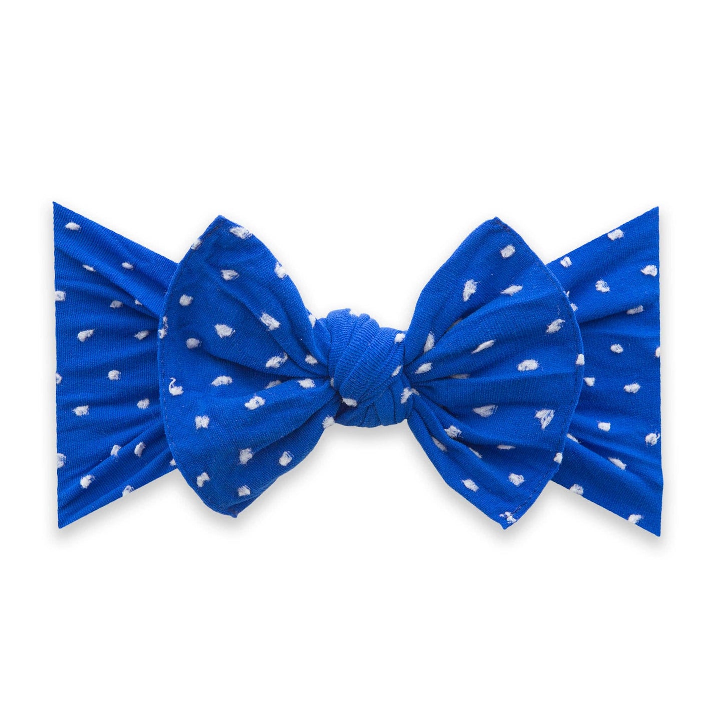 Clip Dot Shabby Knot Bow Wrap in Royal Blue