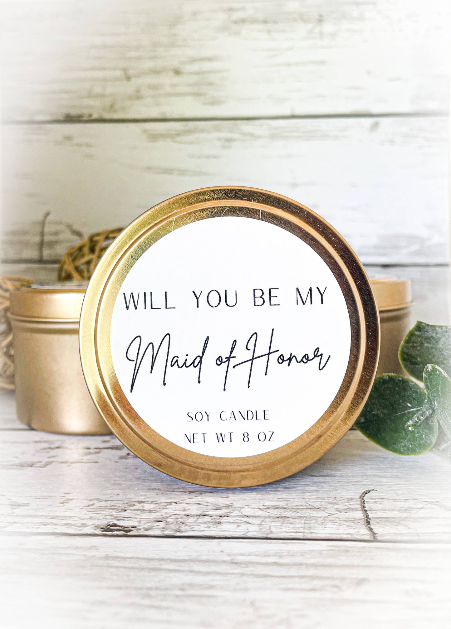Wedding Candles/Maid Of Honor Candle/Gift