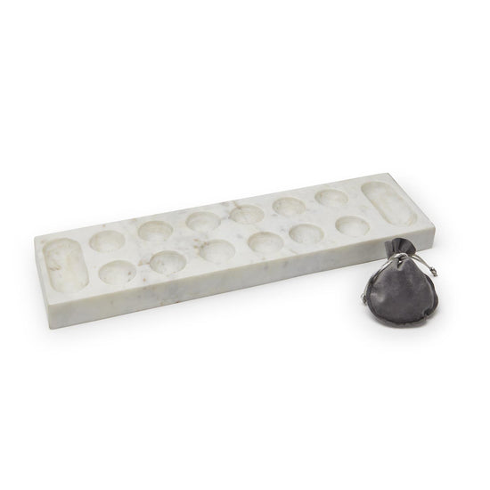 Marble Mancala Game with 48 Metal Game Pieces