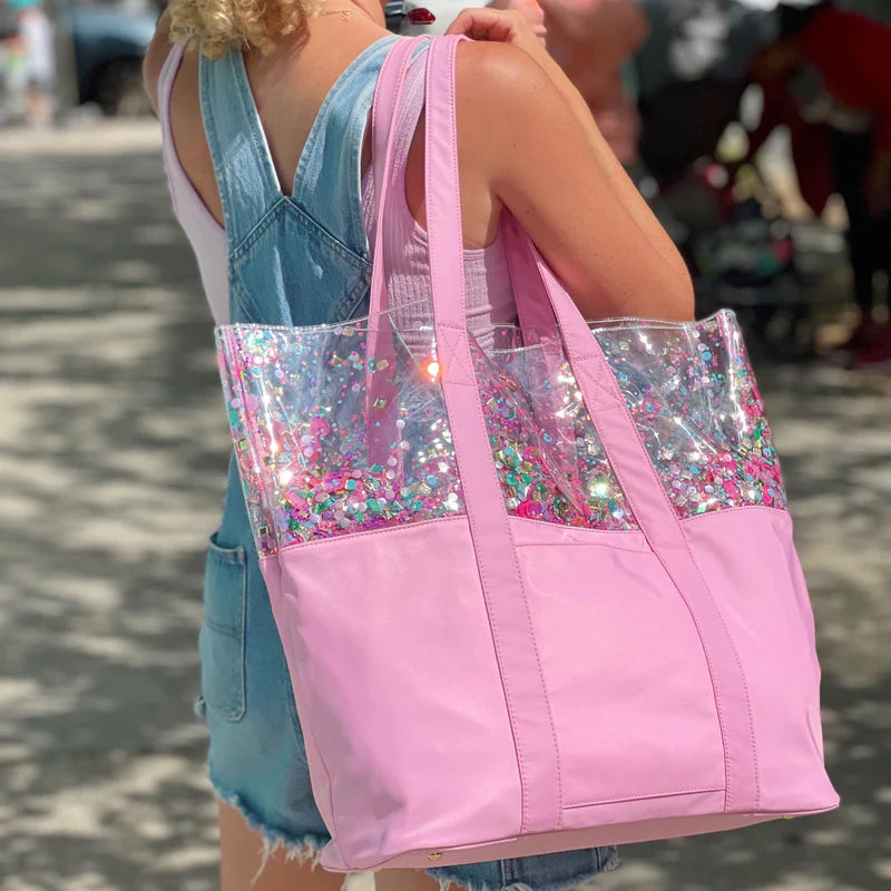 LARGE PINK CONFETTI TOTE