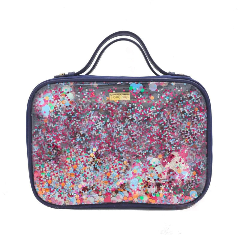 NAVY MAKE-UP AND COSMETIC BAG ESSENTIALS CONFETTI TRAVELER