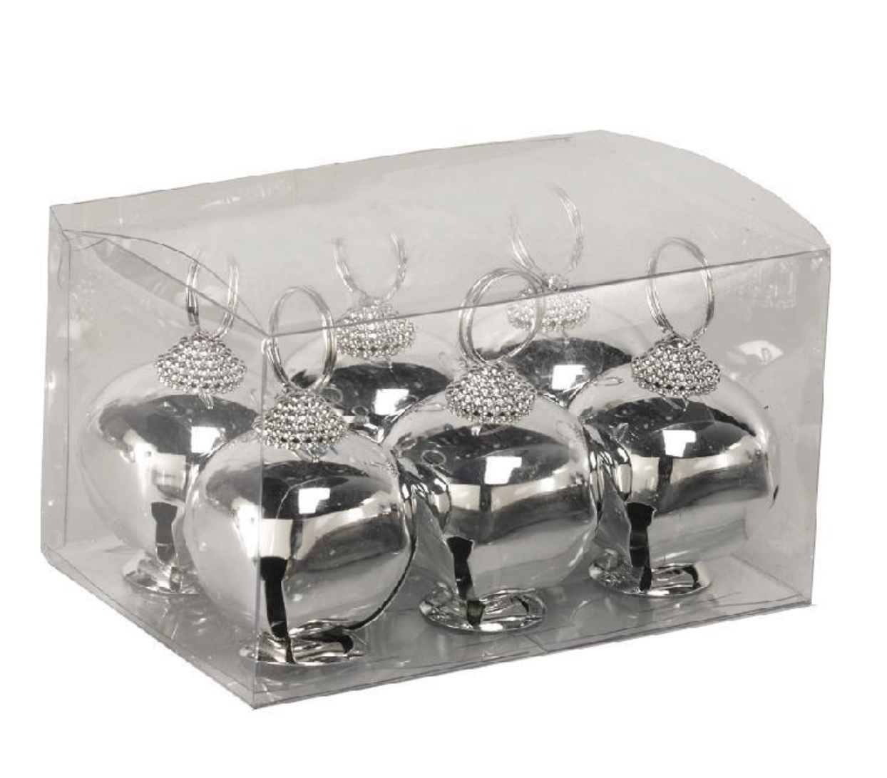 SILVER JINGLE BELL PLACECARD HOLDERS