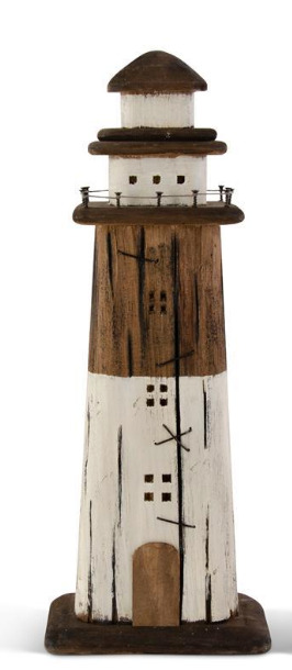 Tall Rustic Wood Lighthouse