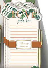 Love Grows Here Notepad with Metal Pen