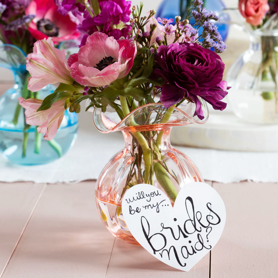 Hibiscus Glass Bud Vase