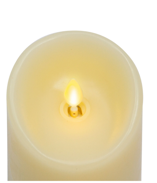3" x 4.5" Ivory Luminara Real Flame-Effect Candle