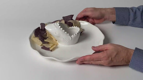 Load and play video in Gallery viewer, Shark Chip &amp;amp; Dip Bowl
