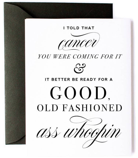 Beat Cancer, Get Well Card, Encouragement Greeting Card