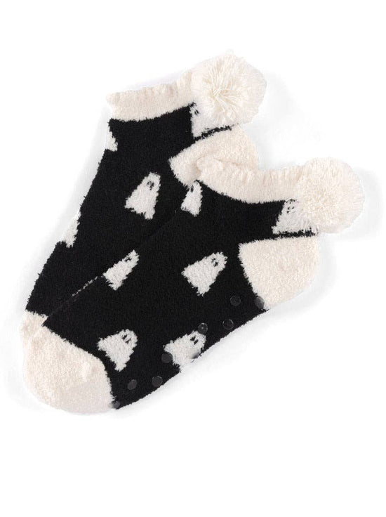 Ghost Cozy Socks with Pom