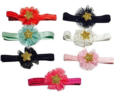 Red/Gold Tulle Star Headbands