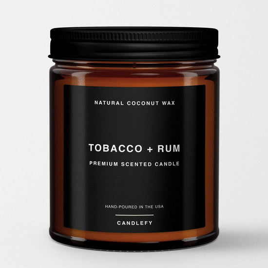 Tobacco + Rum: Scented Candle Made With Natural Wax