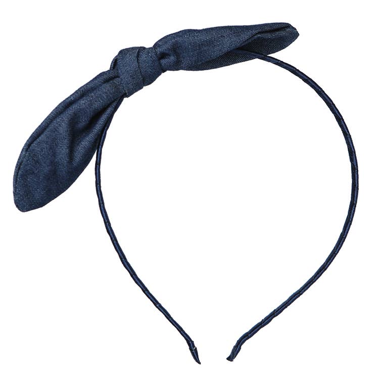 Denim Bow Headband