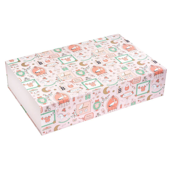 Wrapaholic Baby Girl Collapsible Magnetic Gift Box