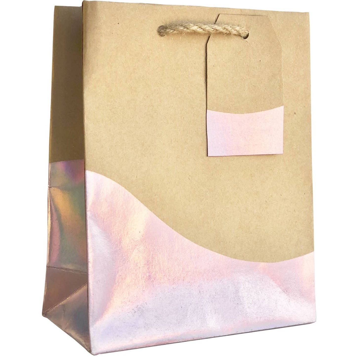 Iridescent Dipped Kraft Tote - Small