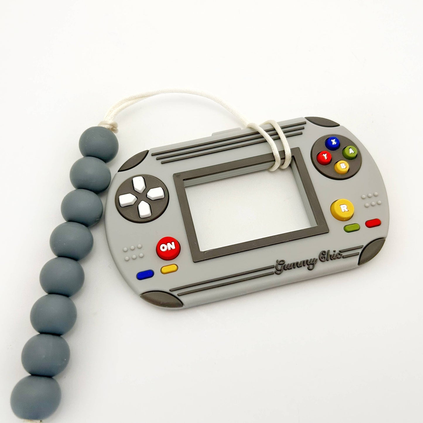 Video Game Teether with Clip - Gray
