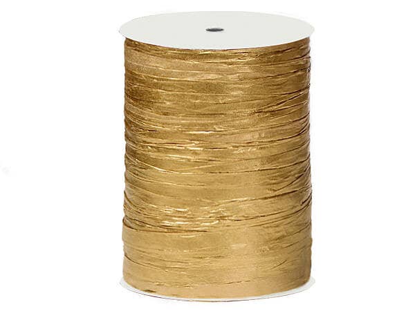 Paper Raffia Ribbon: 1 Pack / 100 yards / Metallic Gold