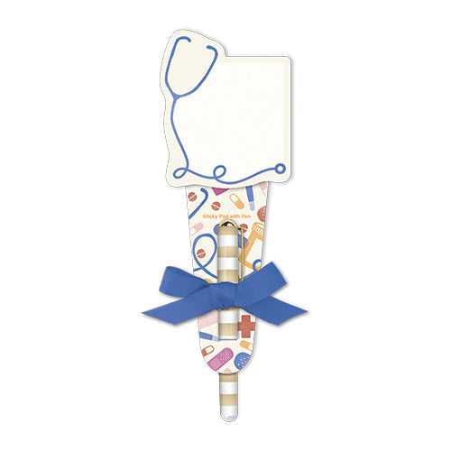 Stethoscope Sticky Pad with Pen
