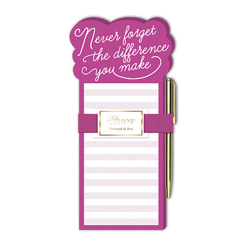 You Make A Difference Note Pad with Metal Pen